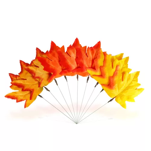 Őszi dekoráció - falevelek - 28 cm - 9 db / csomag