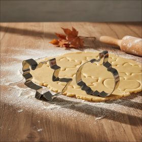   Sütikiszúró szett - levél és tök - fém - 8 cm - 2 db / szett