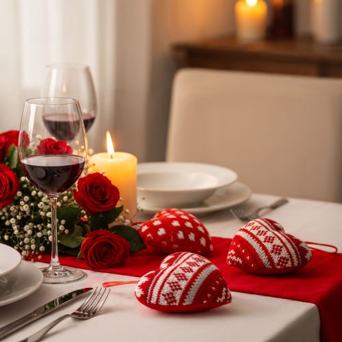 Mini textil dekoráció párna - szív - akasztóval - 12 x 5 x 11 cm - 5 féle