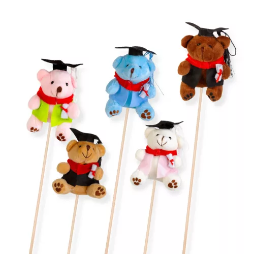 Leszúrható dekoráció - maci - 50 x 10 cm - 5 féle