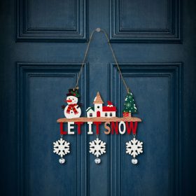   Karácsonyi dekoráció - akasztható - fa - csengettyűvel - 23 x 20 cm - 2 féle