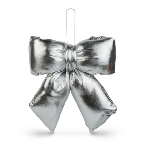 Masni dekoráció - csillogó ezüst - 21 x 19 cm