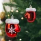 Karácsonyi dekoráció - téli kesztyű - 7,2 x 5 cm - 2 db / csomag