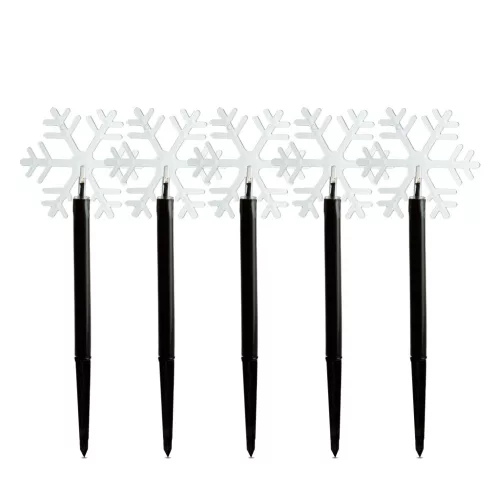 Karácsonyi lámpa - 5 LED - jégkristály - 34,5 cm - melegfehér - 3 X AA