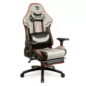  Gamer szék párnával - szürke/fekete/piros- 84 x 52 / 48 x 50 cm
