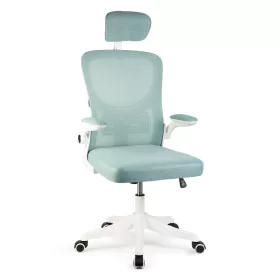   Irodai forgószék - karfával - fehér/kék - 58 x 48 / 50 x 50 cm