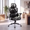 TitanMesh Pro Irodai forgószék oldalpárnával - fekete - 119 x 72 x 73 cm