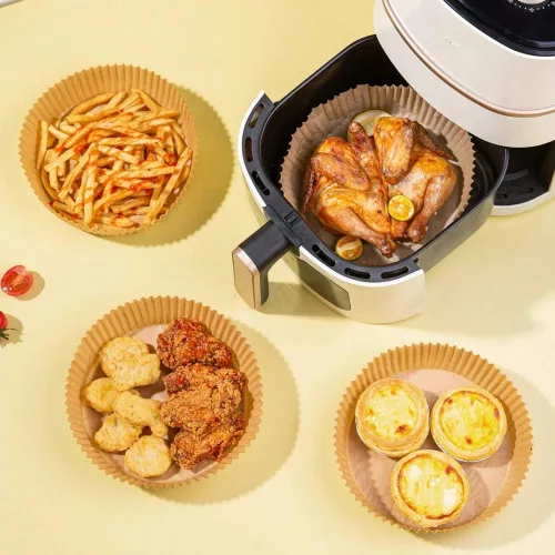 Air fryer sütőpapír - olaj nélküli sütőhöz - kör - 20 cm - 50 db / csomag