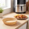 Air fryer sütőpapír - olaj nélküli sütőhöz - kör - 23 cm - 50 db / csomag