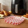 Air fryer sütőpapír - olaj nélküli sütőhöz - kockás, négyzet - 20 cm - 50 db / csomag