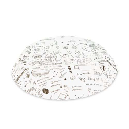 Air fryer sütőpapír - olaj nélküli sütőhöz - mintás, kör - 20 cm - 50 db / csomag