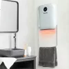 Fali hősugárzó törölközőtartóval - 800/2000W - 240V - fehér