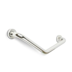   Fürdőszobai kapaszkodó - 45°-ban hajlított - rozsdamentes acél - krómozott - 25 + 25 cm
