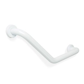   Fürdőszobai kapaszkodó - 45°-ban hajlított - rozsdamentes acél - fehér - 25 + 25 cm