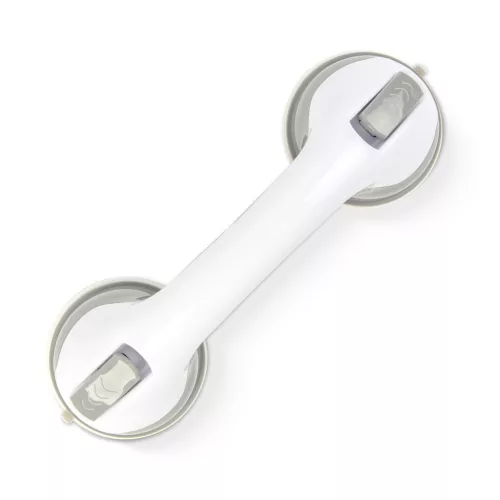 Fürdőszobai kapaszkodó - tapadókorongos - műanyag - fehér - 30 cm