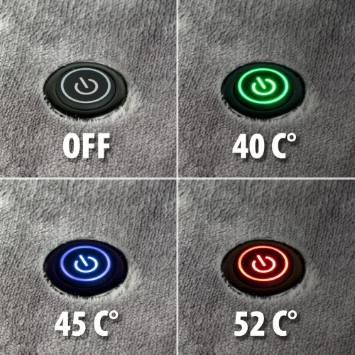 Fűthető USB -s takaró -  150 x 80 cm - 40 - 52°C - szürke