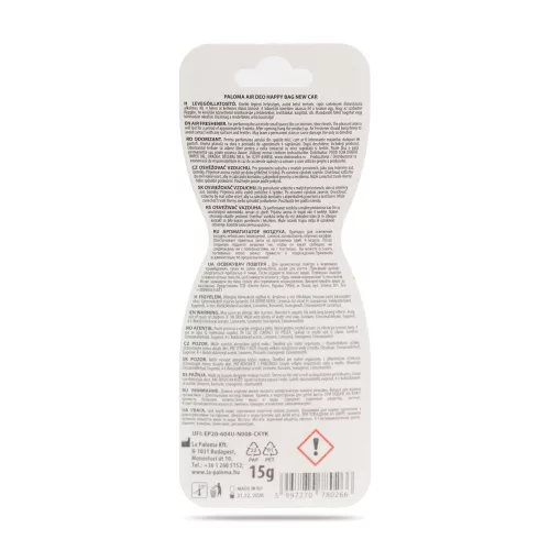 Illatosító - Paloma Happy Bag - New Car