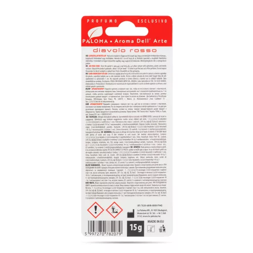 Illatosító Paloma Aroma Del 'Arte Diavolo Rosso