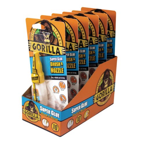 Gorilla Super Glue Brush & Nozzle Ecsetes Pillanatragasztó 12gramm