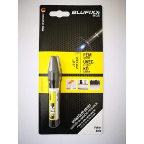   Blufixx MGS fényre megkeményedő javító fehér gél patron 5g - fém,üveg és kő anyagokhoz