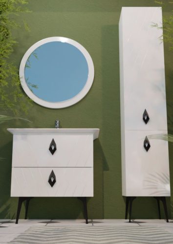 TMP KEOPS álló fürdőszobabútor - CeraStyle BLUE 70 - 42200 mosdóval - 70 x 47 cm