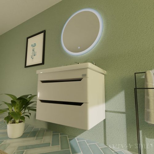 TMP SHARP 65 fali fürdőszobabútor - Sanovit SOFT - 13065 mosdóval - 65 x 45,5 cm