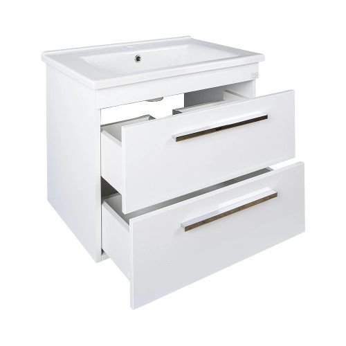 TMP VIVA 75 fali függesztett fürdőszobabútor - Sanovit ATRIA 9075 porcelán mosdóval - 75 x 45,5 cm