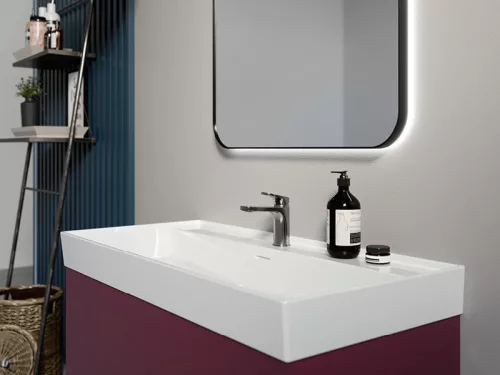 CeraStyle SHARP - porcelán mosdókagyló - 1 csaplyukas - 100 x 48 cm