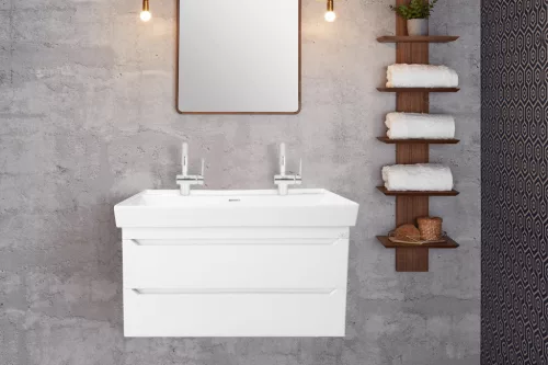 CeraStyle SHARP - porcelán mosdókagyló - DUPLA csaplyukas - 100 x 48 cm