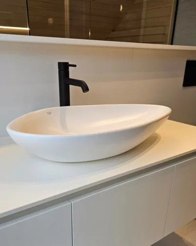 CeraStyle OLIVE - PULTRA ültethető - Top Counter - porcelán mosdó - 75 x 38 cm