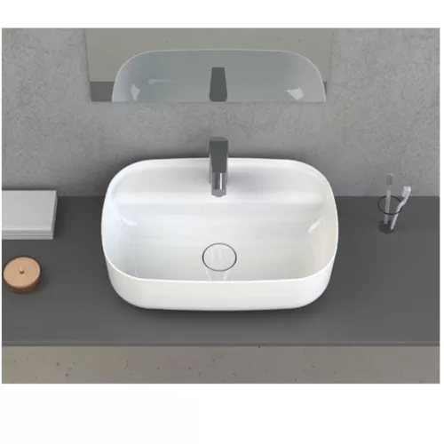 CeraStyle AQUA - PULTRA ültethető - Top Counter - porcelán mosdó - 60 x 40 cm