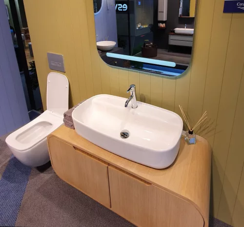 CeraStyle AQUA - PULTRA ültethető - Top Counter - porcelán mosdó - 80 x 40 cm