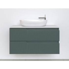   Piramida EURIDIKA fali fürdőszobabútor - mosdópult mosdó nélkül -2 fiókos - PINO ZÖLD - 100 x 48 x 53 cm