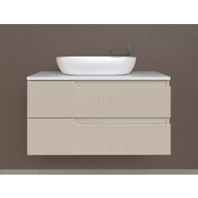   Piramida EURIDIKA fali fürdőszobabútor - mosdópult mosdó nélkül -2 fiókos - PINO BÉZS - 100 x 48 x 53 cm