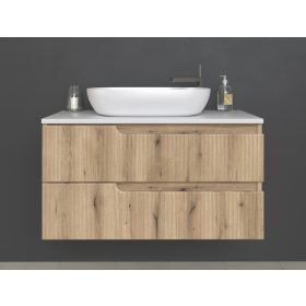   Piramida EURIDIKA fali fürdőszobabútor - mosdópult mosdó nélkül -2 fiókos - PINO TÖLGY - 100 x 48 x 53 cm