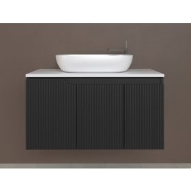   Piramida EURIDIKA fali fürdőszobabútor - mosdópult mosdó nélkül -3 ajtós - PINO FEKETE - 100 x 48 x 53 cm