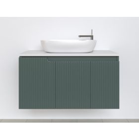   Piramida EURIDIKA fali fürdőszobabútor - mosdópult mosdó nélkül -3 ajtós - PINO ZÖLD - 100 x 48 x 53 cm