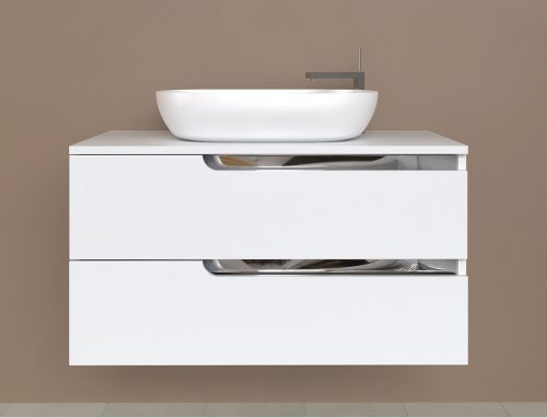 Piramida EURIDIKA fali fürdőszobabútor - mosdópult mosdó nélkül - 2 fiókos - 100 x 48 x 53 cm