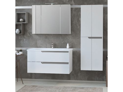 Piramida AKVA Tükrös fürdőszobai szekrény - LED világítással - 100 x 69 x15cm