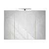 Piramida AKVA Tükrös fürdőszobai szekrény - LED világítással - 100 x 69 x15cm