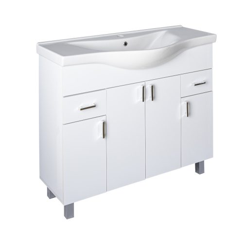 VivaStyle EKONOMIK 100 lábon álló fürdőszobabútor Sanovit ALBATROS 10100 mosdókagyló 99,5x46,5cm