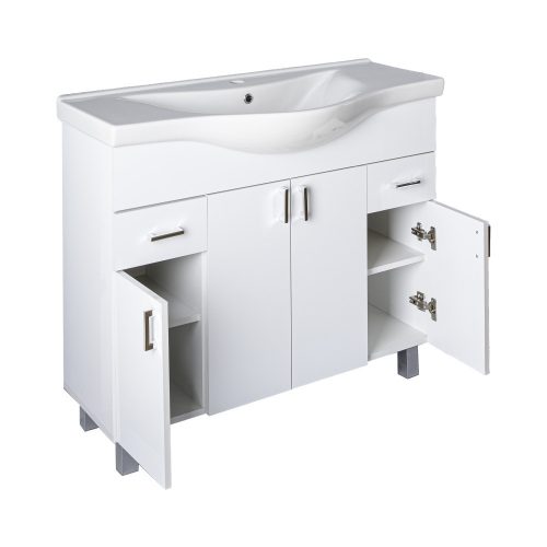 VivaStyle EKONOMIK 100 lábon álló fürdőszobabútor Sanovit ALBATROS 10100 mosdókagyló 99,5x46,5cm