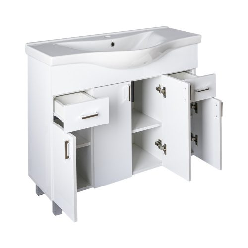 VivaStyle EKONOMIK 100 lábon álló fürdőszobabútor Sanovit ALBATROS 10100 mosdókagyló 99,5x46,5cm