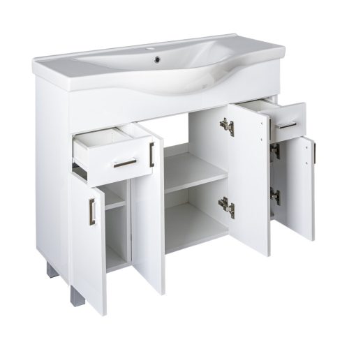 VivaStyle EKONOMIK 100 lábon álló fürdőszobabútor Sanovit ALBATROS 10100 mosdókagyló 99,5x46,5cm