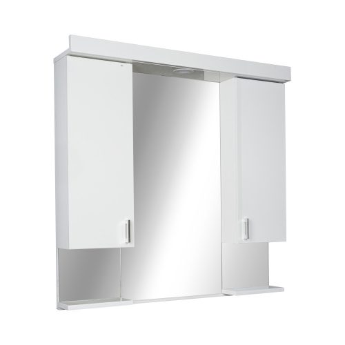 Viva STYLE Tükrös fürdőszobai szekrény LED világítással - DUPLA szekrénnyel - 100 x 97 x 17 cm