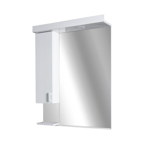 Viva STYLE Tükrös fürdőszobai szekrény LED világítással - BALOS szekrénnyel - 75 x 97 x 17 cm