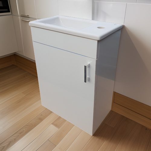 VivaStyle NIKA - fali függesztett - fürdőszobabútor CeraStyle 71100 porcelán mosdóval 42 x 24 cm