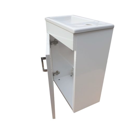 VivaStyle NIKA - fali függesztett - fürdőszobabútor CeraStyle 71100 porcelán mosdóval 42 x 24 cm