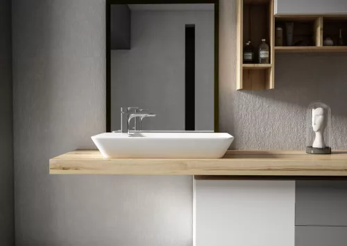 Sanovit - PULTRA ültethető - Top Counter- porcelán mosdó - bal vagy jobb csaplyukas -  - 70 x 35 cm