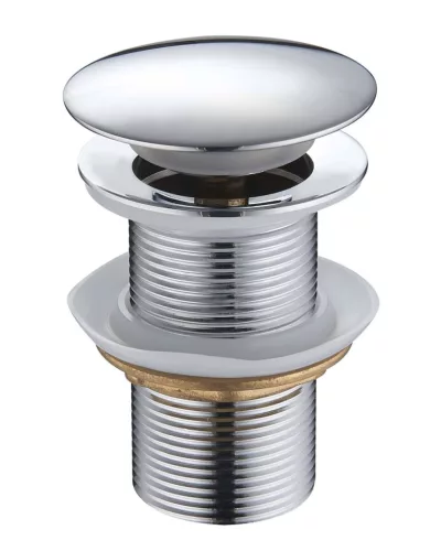 Klikk - klakk leeresztő - KEREK - KRÓM - túlfolyós modókagylóhoz - 5/4" - Ø 67 mm